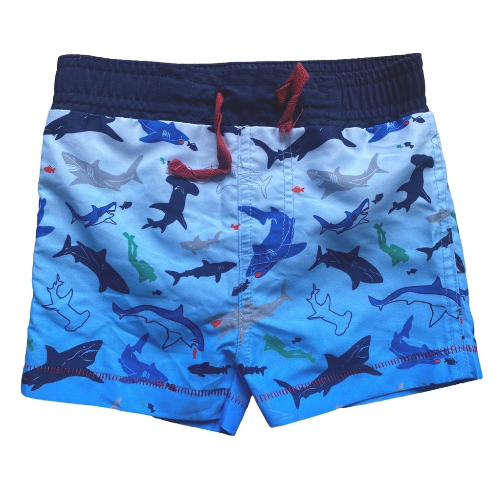 Mud Pie Shark Infant Swim Trunks 6-9m | VGUC